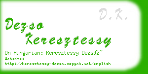 dezso keresztessy business card